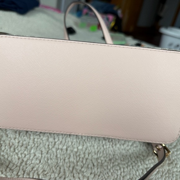 Michael Kors Pale Pink and White Signature Satchel - Picture 7 of 7